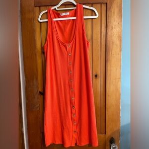 Orange Free People Button Down